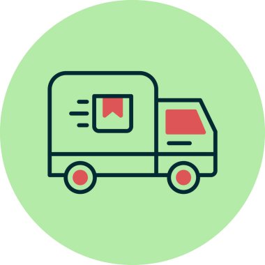 Teslimat. Web simgesi basit illüstrasyon