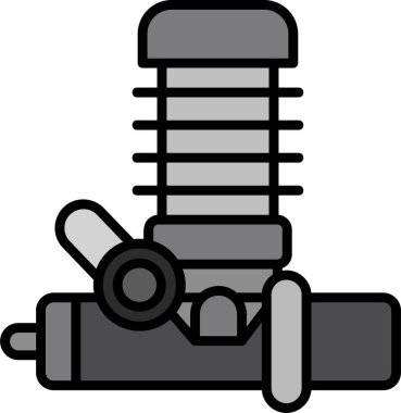 Modern Motor simgesinin vektör çizimi       