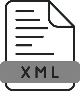 İşaretleme dosya biçimini temsil eden XML simgesi.