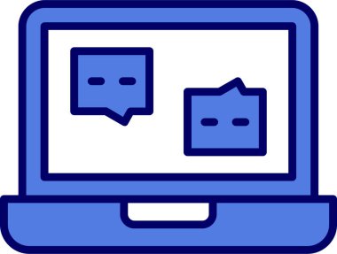 Sohbet mesajı vektör illüstrasyonu