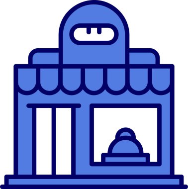 Fırın Dükkanı simgesi vektör illüstrasyonu 