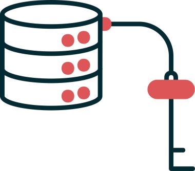 veritabanı simgesi, vektör illüstrasyonu basit tasarım