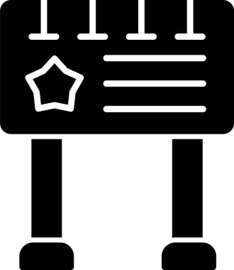 reklam panosu simgesi, vektör illüstrasyonu basit tasarım