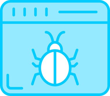 Kötü amaçlı web simgesi, basit vektör illüstrasyonu