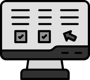 Çevrimiçi Ders modern simgesinin vektör illüstrasyonu