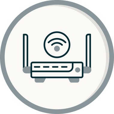 WiFi yönlendirici vektör satırı simgesi