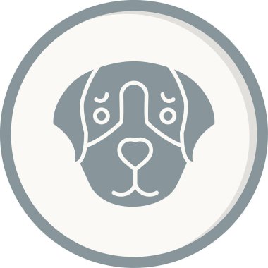 Av köpeği. Web simgesi basit tasarım