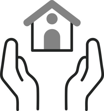 Gayrimenkul. Web simgesi basit illüstrasyon