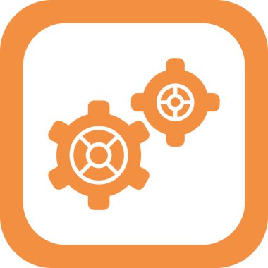 Düz dişli simge vektör çizim