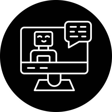 robot. Web simgesi basit illüstrasyon 