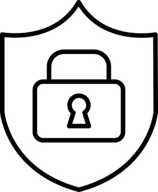 güvenlik simgesi vektör illüstrasyonu  