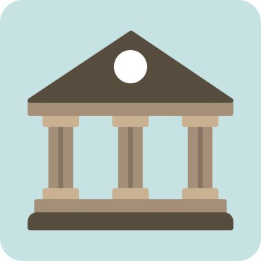 Belediye Binası web simgesi basit tasarım 