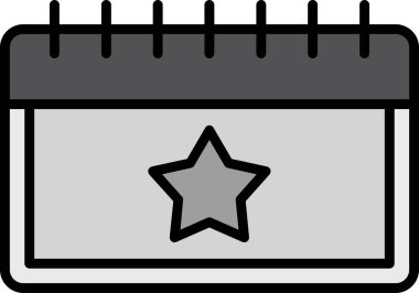 Takvim simgesi, vektör illüstrasyonu basit tasarım