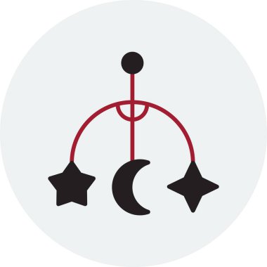 Beşik Oyuncak simgesi, vektör illüstrasyonu 