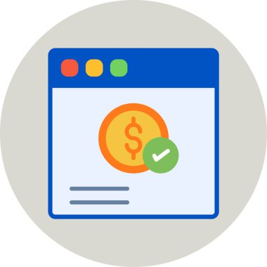 Basit Çevrimiçi Ödeme vektör çizimi