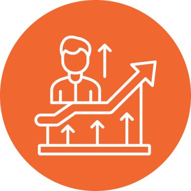 işletme büyüme grafiği vektör simgesi