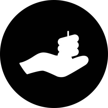 Gece nöbeti. Web simgesi basit illüstrasyon