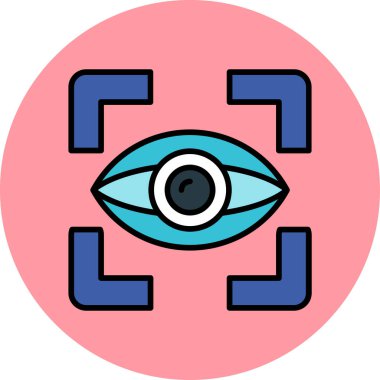 Göz takibi. Web simgesi basit illüstrasyon 