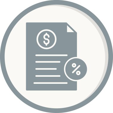 Web arayüzleri için bir vergi belgesini temsil eden soyut vektör grafiği.