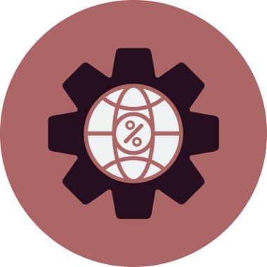 Uluslararası. Web simgesi basit illüstrasyon