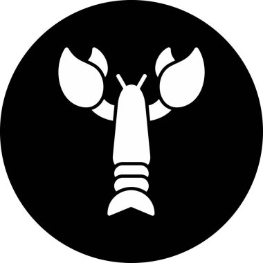 Istakoz simgesi vektör çizimi