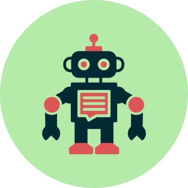Chatbot, robot simgesi, vektör illüstrasyonu