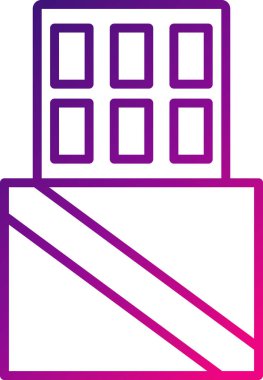 Çikolata çubuğu web simgesi, vektör illüstrasyonu