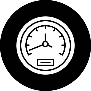 Speedometer web simgesi, vektör illüstrasyonu