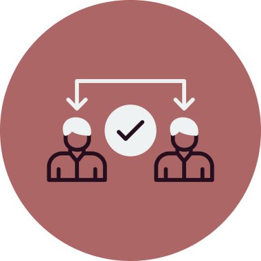 Ortaklık web simgesi vektör illüstrasyonu