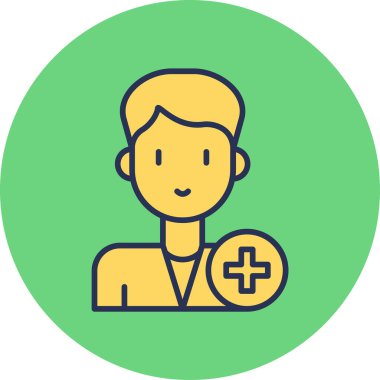 Doktor. Web simgesi basit tasarım 