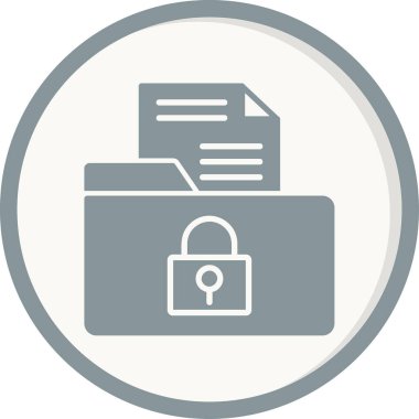 Basit Gizli simge vektör illüstrasyonu