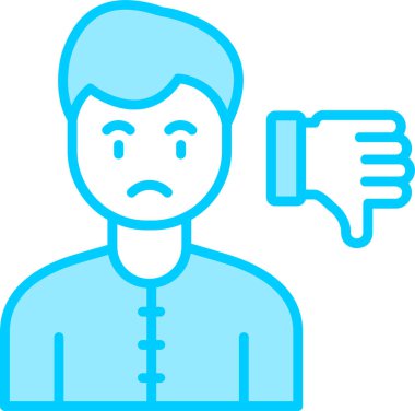 Hoşlanmıyorum. Web simgesi basit illüstrasyon