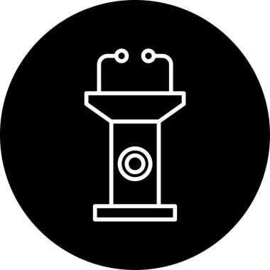 Tribün simgesi, vektör illüstrasyonu 