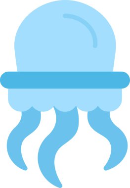 denizanası simgesi, basit vektör çizimi 