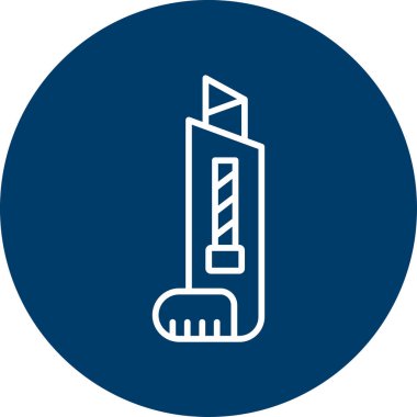 Cutter simge tasarımının vektör illüstrasyonu