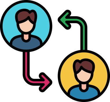 Geri besleme modern simgesinin vektör illüstrasyonu