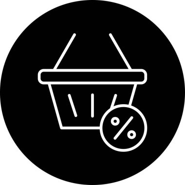 Alışveriş sepeti ikonu vektör illüstrasyonu