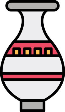 Vazo. Web simgesi basit illüstrasyon