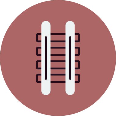 Demiryolu simgesi vektör illüstrasyonu