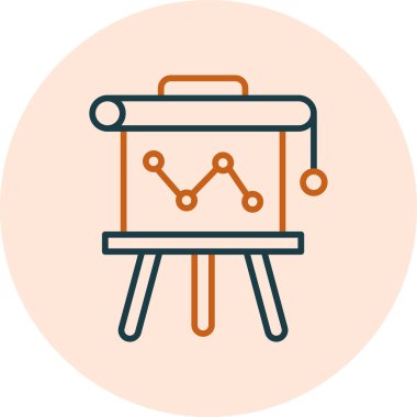 sunum simgesi, vektör illüstrasyonu basit tasarım