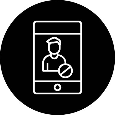 Bloke edilmiş web simgesi basit vektörü