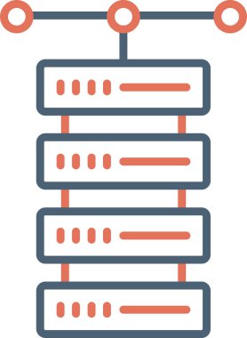 veritabanı simgesi, vektör illüstrasyonu basit tasarım