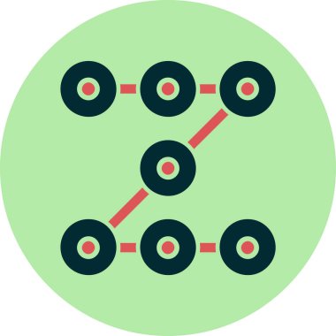 Engelleme zinciri. Web simgesi basit tasarım