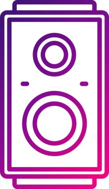 Müzik Sözcüsü Web simgesi basit illüstrasyon