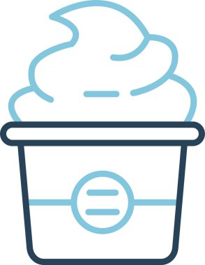 cupcake ikonu vektör illüstrasyonu