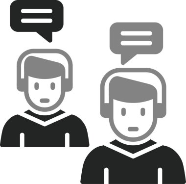 Konuşma, web simgesi basit illüstrasyon