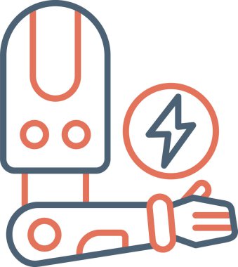 Protez web simgesi vektör illüstrasyonu