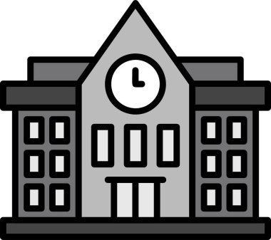 Okul canlandırma simgesi, vektör illüstrasyonu basit tasarım