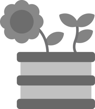 Saksı. Web simgesi basit illüstrasyon