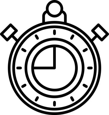 Kronometre simgesi, vektör illüstrasyonu basit tasarım